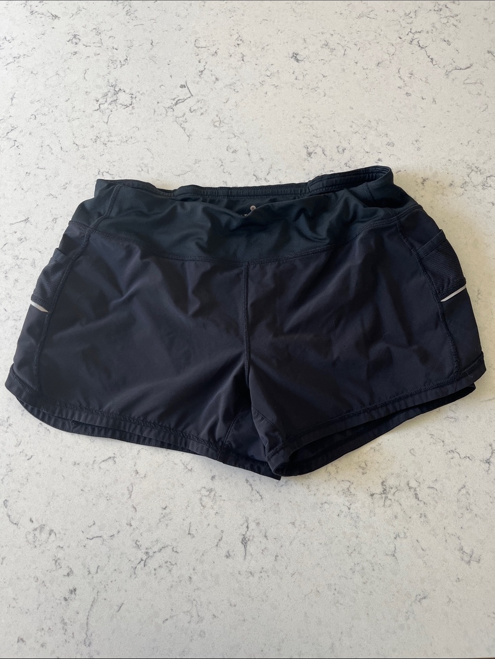 Athleta Black Women's Running Shorts with built in briefs